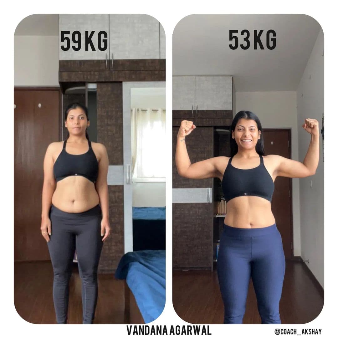 Vandana's fitness transformation journey with Coach Akshay